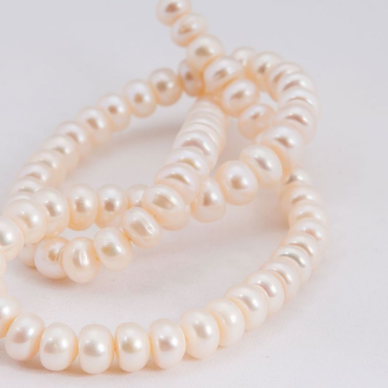 Perle de cultura alb discuri 7-8 mm - magazinuldepietre.ro