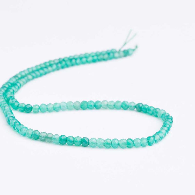Agat verde natural discuri fatetate 3x4 mm - magazinuldepietre.ro